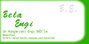 bela engi business card